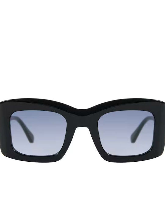 Gigi Barcelona Magnolia Men's Sunglasses with Black Plastic Frame and Blue Gradient Lens 6721/1