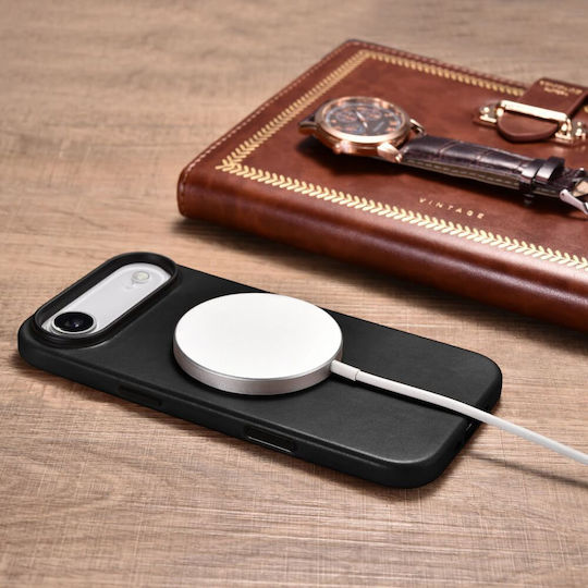 iCarer Back Cover Leather 2mm Waterproof Black (iPhone Air)