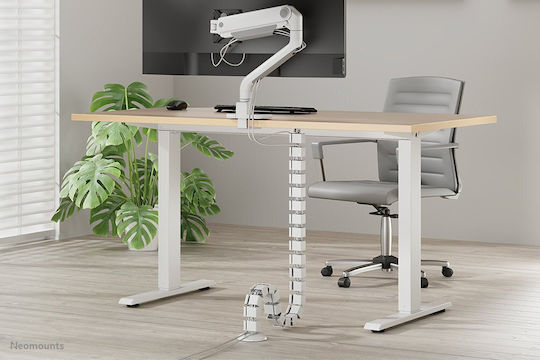 Neomounts Cable Spine Organizer Sit Stand Desk Frames Screw Mounted White