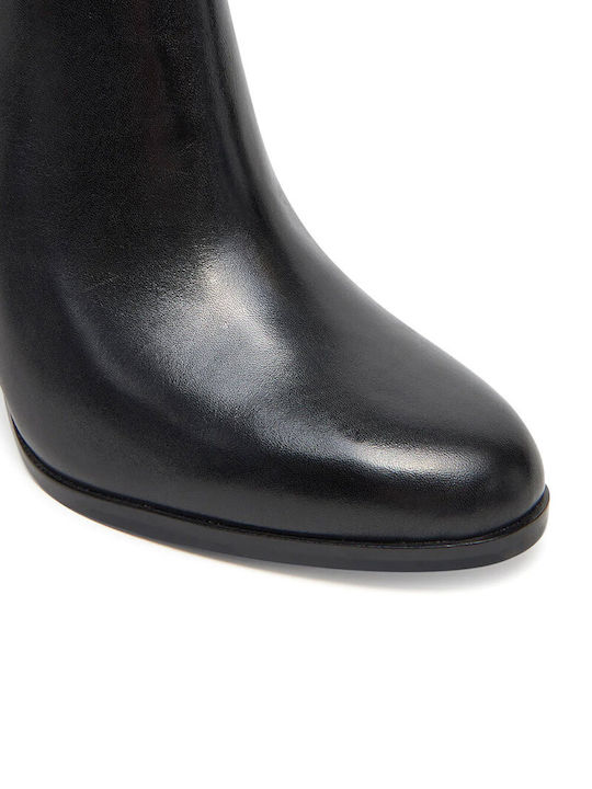 Ghete Dama de Piele cu Toc Înalt Negre