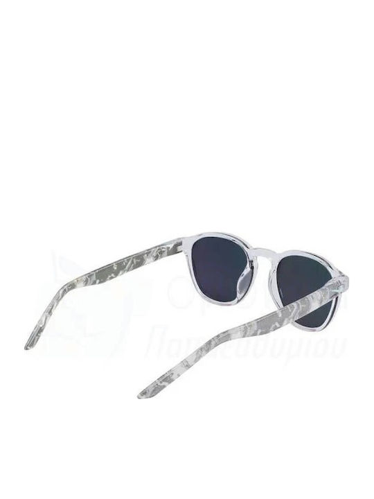 Nike Smash Unisex Sunglasses with Transparent Plastic Frame and Multicolour Mirror Lens DZ7383-900