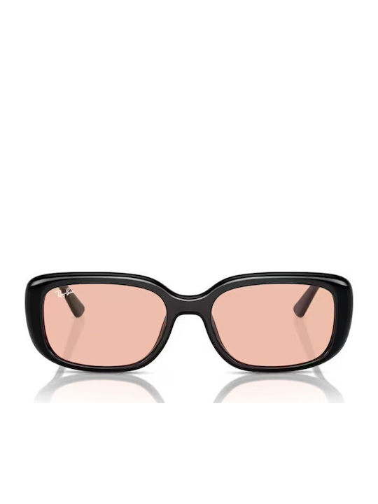 Ray Ban Women's Sunglasses with Black Plastic Frame and Orange Lens RB4421D 667784