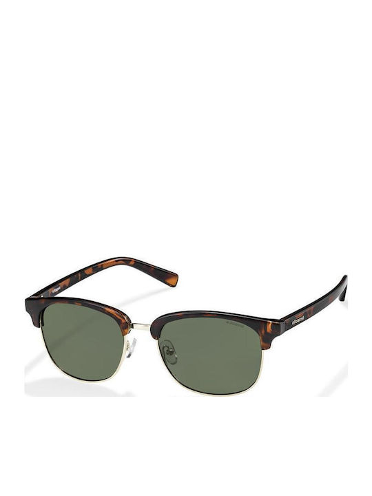 Polaroid Unisex Ochelari de soare cu Maro Tortoise Cadru și Verde Lentilă PLD1012/S PR6/H8