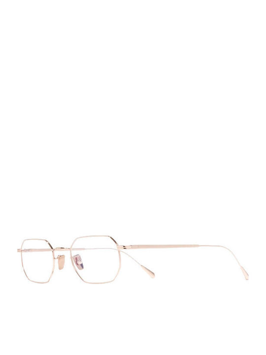Cutler And Gross Unisex Sonnenbrille mit Rose Gold Metall Gestell und Rosa Linse