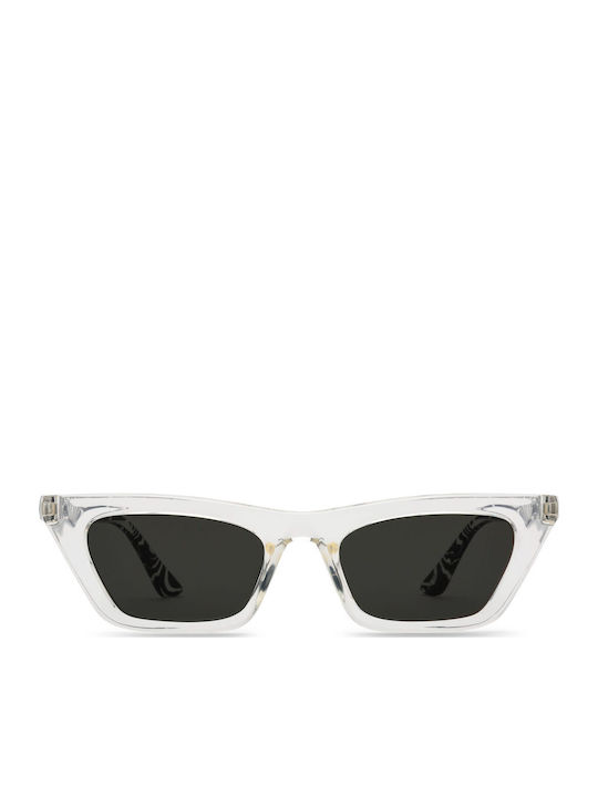 Volcom Peace Punk Damen Sonnenbrille mit Transparent Kunststoff Gestell und Gray Linse VE04106201-ASB