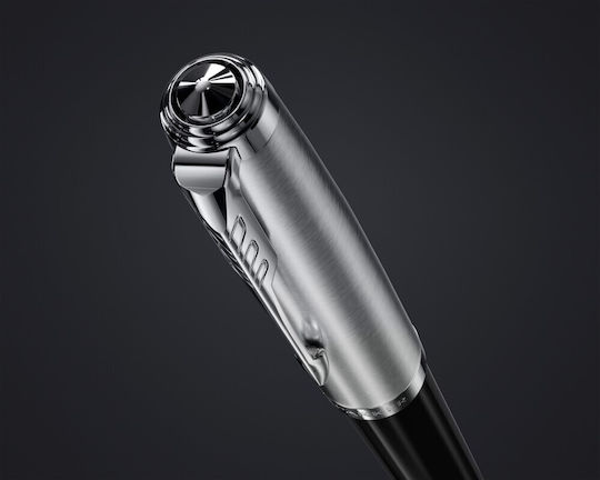Parker Πένα Γραφής Fine από Ατσάλι με Μαύρο Μελάνι