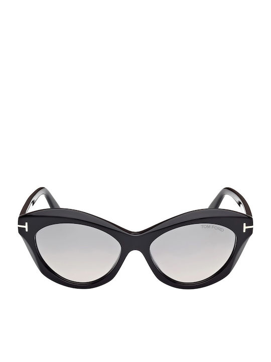 Tom Ford Toni Women's Sunglasses with Black Plastic Frame and Gray Gradient Lens ft1111 01C