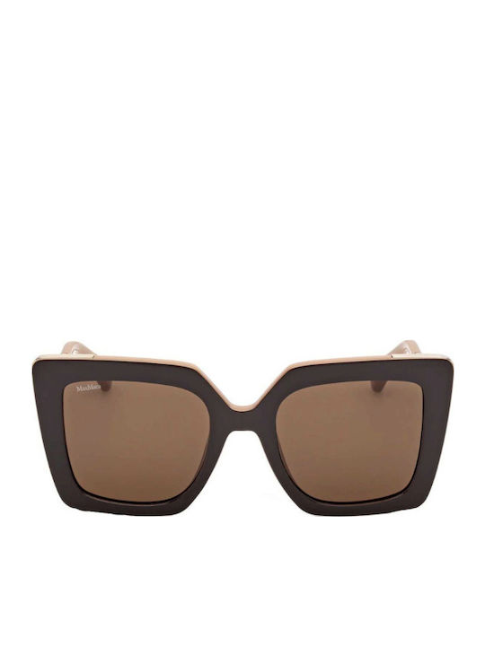 Max Mara Women's Sunglasses with Brown Plastic Frame and Brown Lens MM 0051 50E