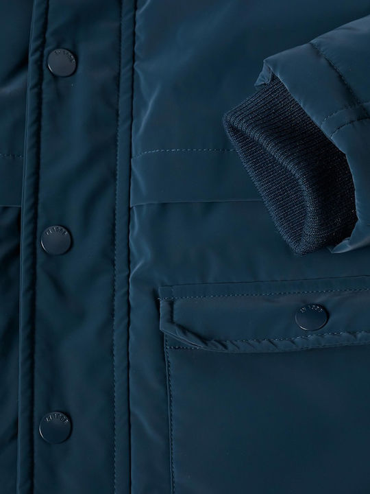 Kids' Parka Long with Hood Dark Blue