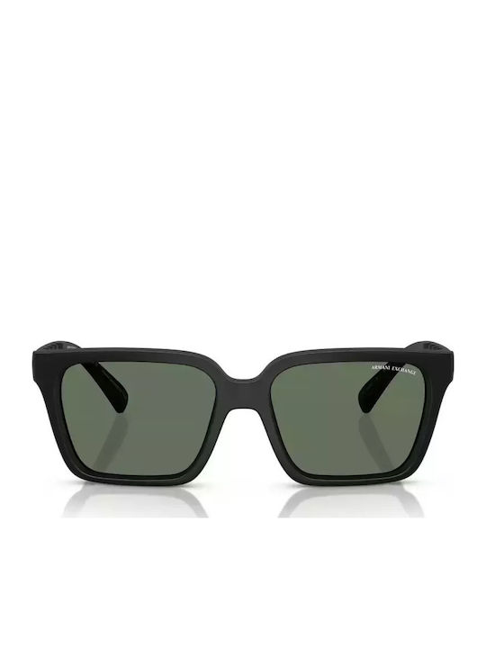 Men's Sunglasses with Matte Black Horn-Rimmed Frame