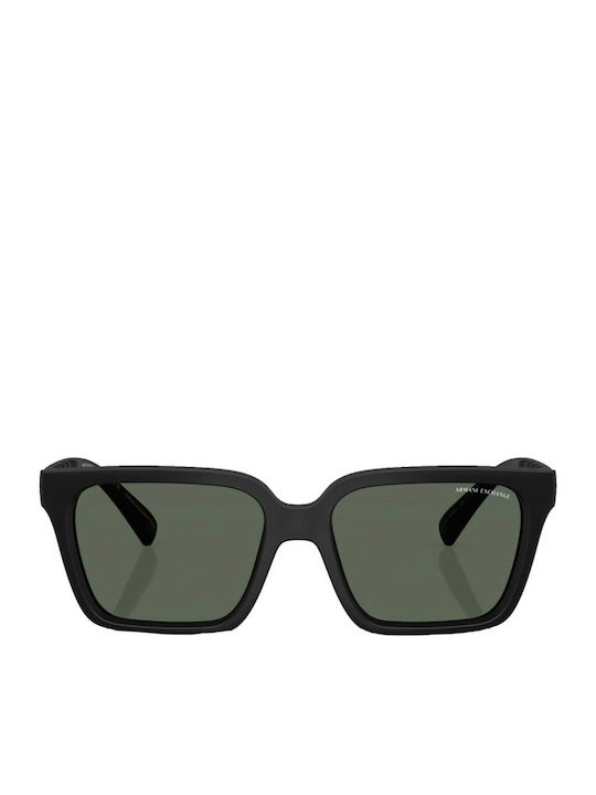 Men's Sunglasses with Matte Black Horn-Rimmed Frame