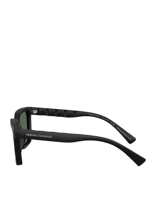 Men's Sunglasses with Matte Black Horn-Rimmed Frame