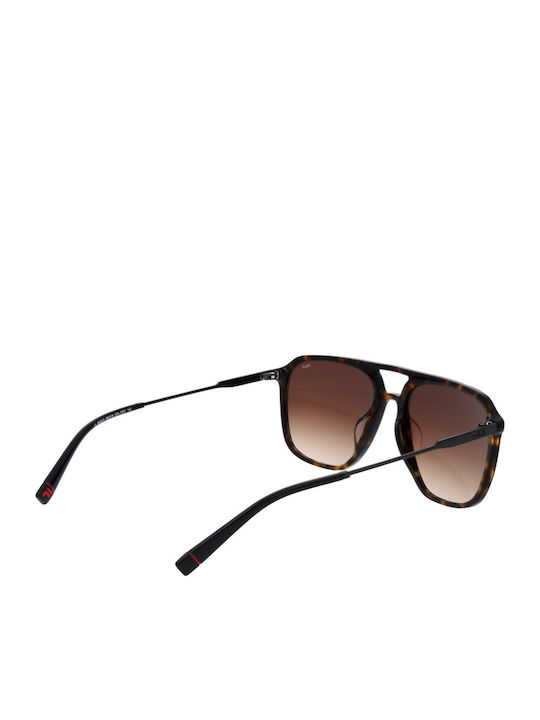 FILA Men's Sunglasses with Brown Tartaruga Frame and Brown Gradient Lens SFI215 722Y