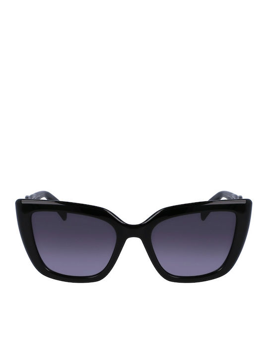 Liu Jo Women's Sunglasses with Black Plastic Frame and Black Gradient Lens