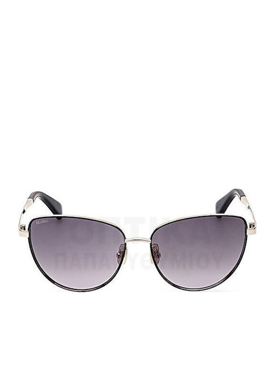 Max Mara Women's Sunglasses with Black Metal Frame and Gray Gradient Lens MM 0053 32B