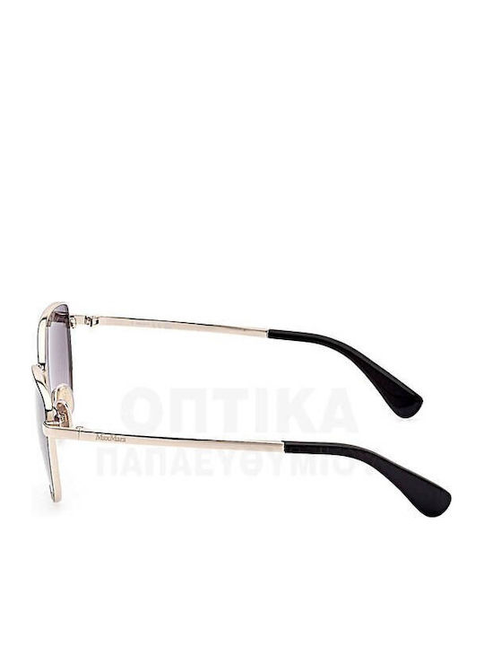 Max Mara Women's Sunglasses with Black Metal Frame and Gray Gradient Lens MM 0053 32B