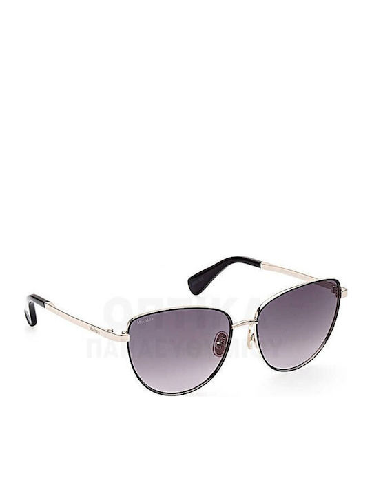 Max Mara Women's Sunglasses with Black Metal Frame and Gray Gradient Lens MM 0053 32B