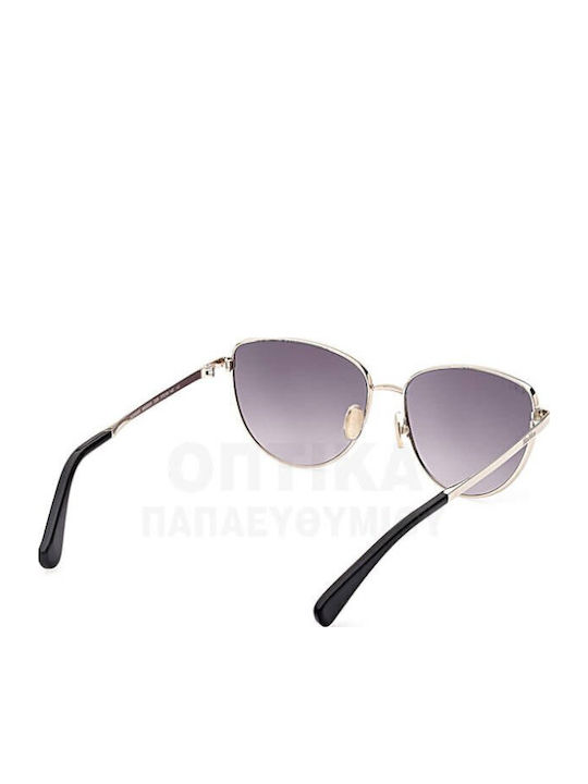 Max Mara Women's Sunglasses with Black Metal Frame and Gray Gradient Lens MM 0053 32B