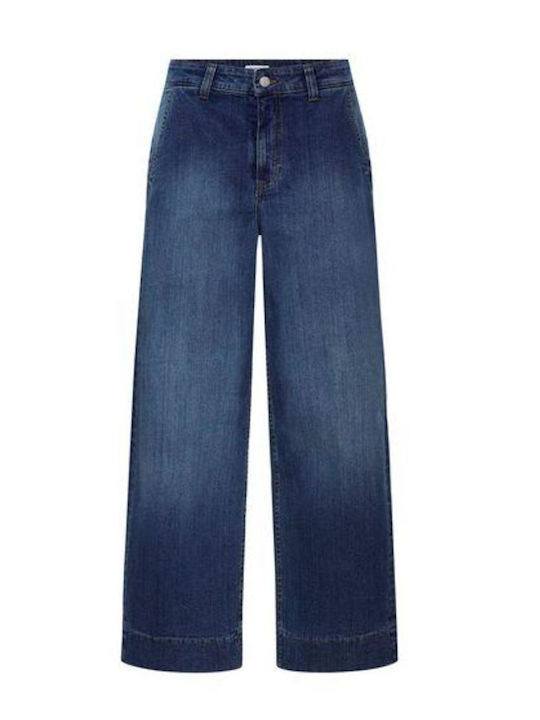 High Waist Women's Jean Trousers Blue Denim