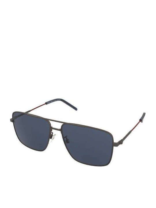 Tommy Hilfiger Herren Sonnenbrille mit Gray Metall Gestell und Blau Linse TH2110/S R80/KU