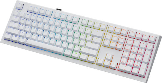 Ducky One X Ασύρματο Gaming Πληκτρολόγιο με RGB φωτισμό (Αγγλικό US) Λευκό