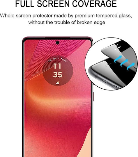 3D Tempered Glass Μαύρο (Motorola Edge 50 Fusion)