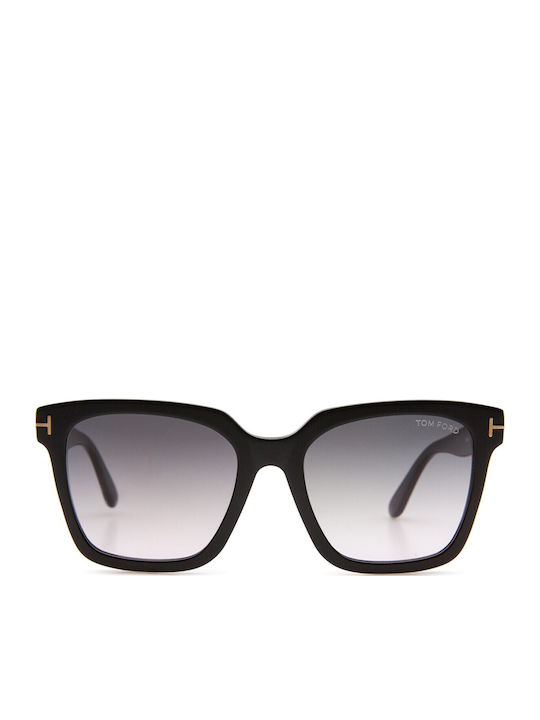 Tom Ford Selby Ochelari De Soare Pentru Femei Cu Ramă Plastic / Acetat Neagră Tartarugă Și Lentile Gri Degrade FT0952 01B