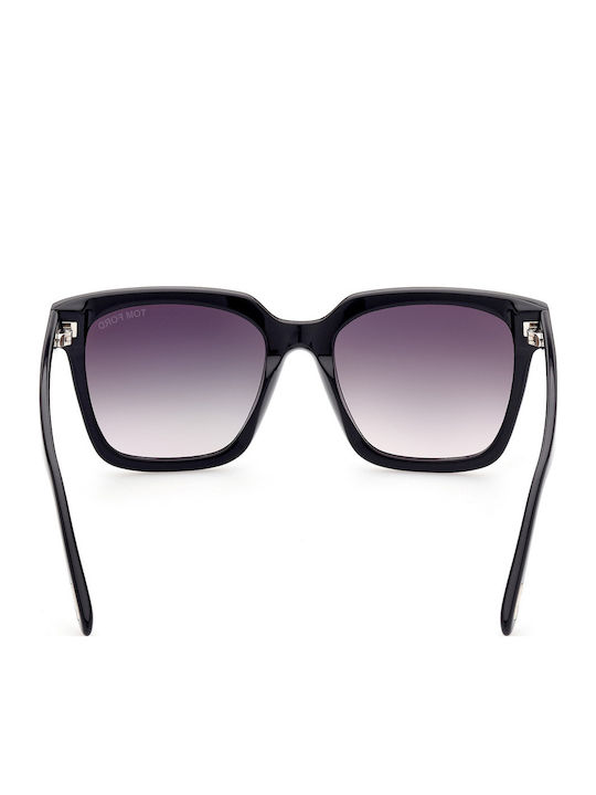 Tom Ford Selby Ochelari De Soare Pentru Femei Cu Ramă Plastic / Acetat Neagră Tartarugă Și Lentile Gri Degrade FT0952 01B