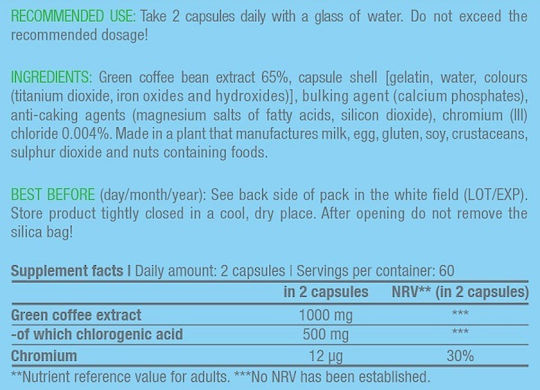 Biotech USA Green Coffee 1mg Green Coffee 120 κάψουλες
