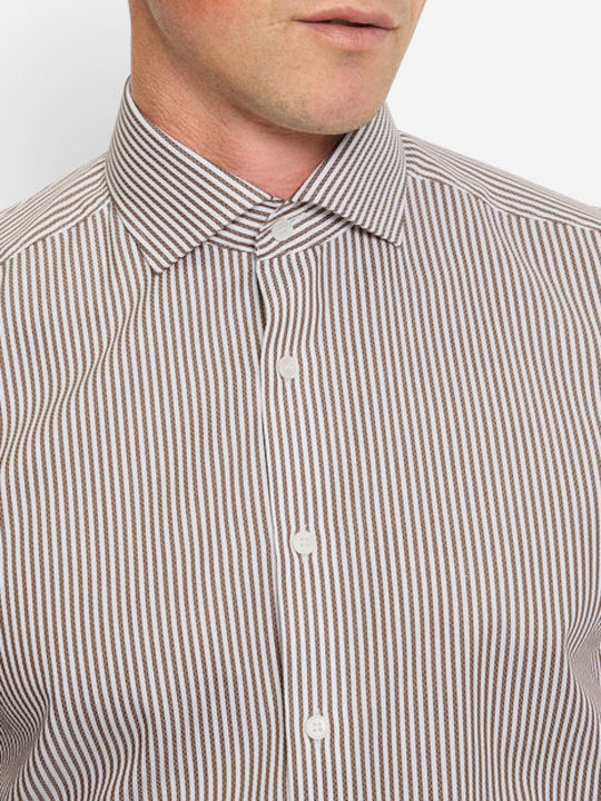 Level 5 Long-sleeved Shirt Striped Beige