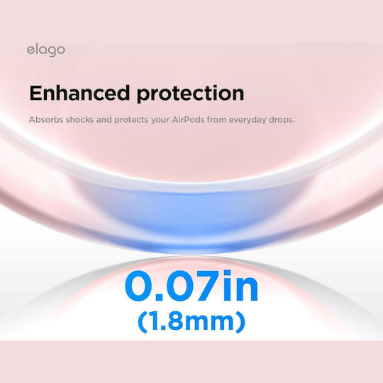 Elago Strap Case Case Silicone in Pink color for Apple AirPods Pro 3