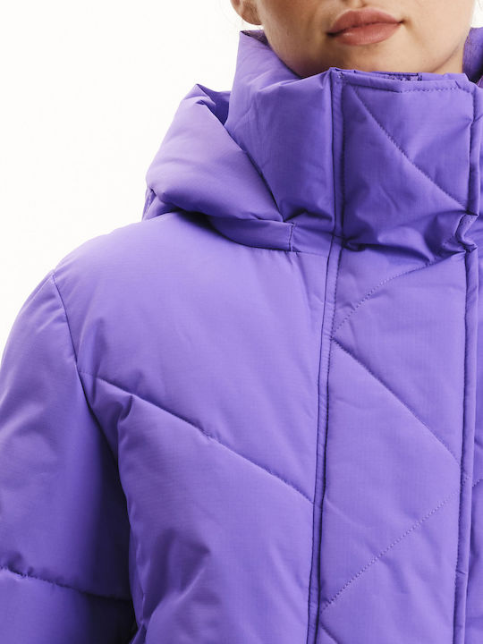 Jachetă de femei Puffer Waterproof Violet