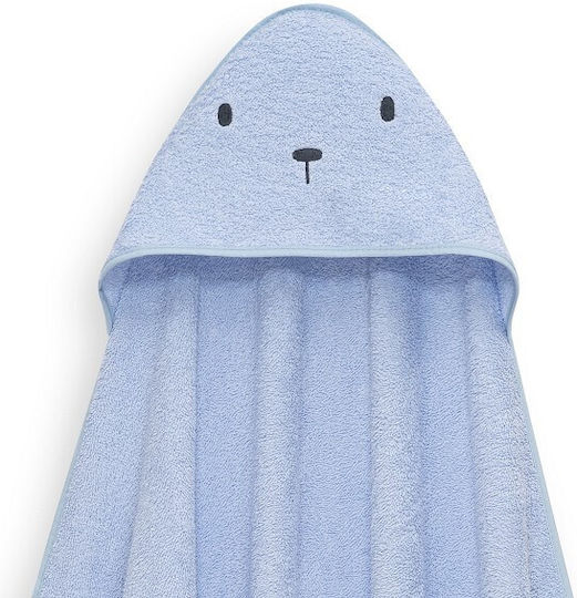 Interbaby Bear Bathrobe & Muslin Comforter Set Blue