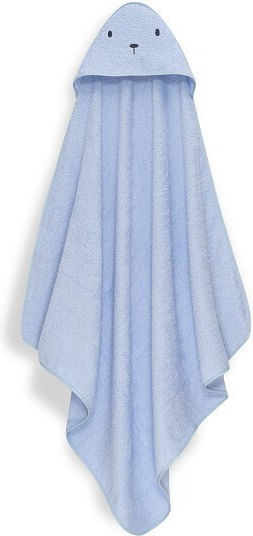 Interbaby Bear Bathrobe & Muslin Comforter Set Blue