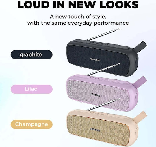 Sonic Gear Super Bass Ηχείο Bluetooth 20W με Ραδιόφωνο και Διάρκεια Μπαταρίας έως 6 ώρες Graphite