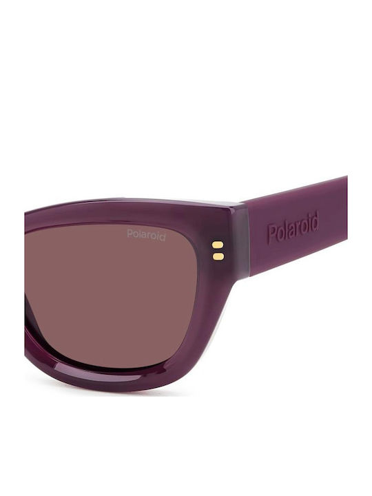 Polaroid Damen Sonnenbrille mit Lila Kunststoff Gestell und Lila Linse PLD6237/S/X 8CQ/KL