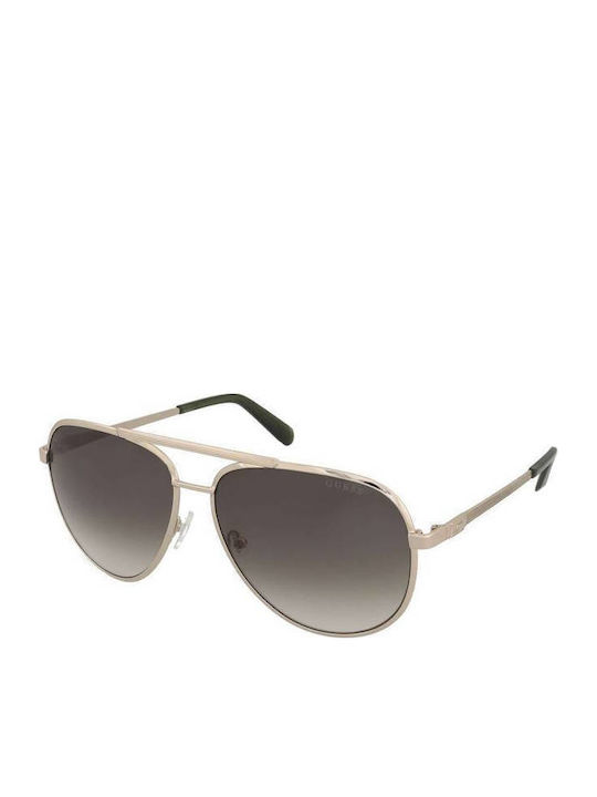 Guess Unisex Sunglasses with Silver Metallic Frame and Grey Gradient Lenses GU00209 32P