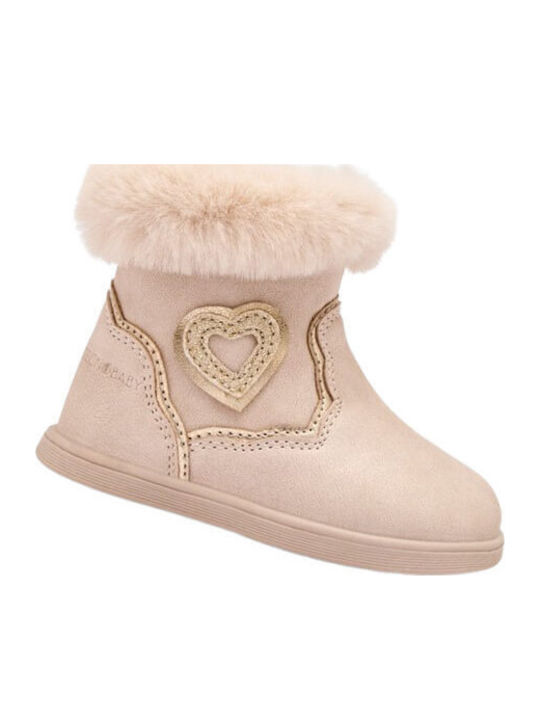 Kinderstiefel mit Reißverschluss Beige