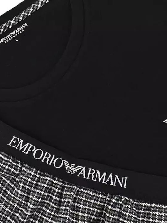 Emporio Armani Men's Winter Pajamas Set Black