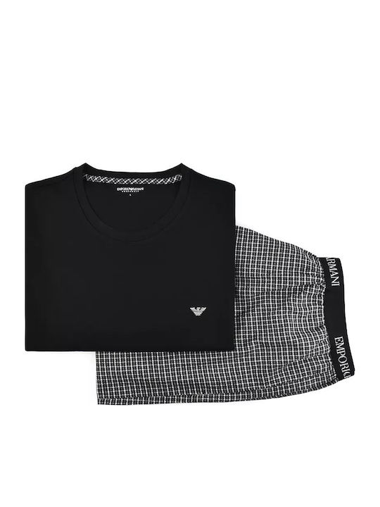 Emporio Armani Men's Winter Pajamas Set Black