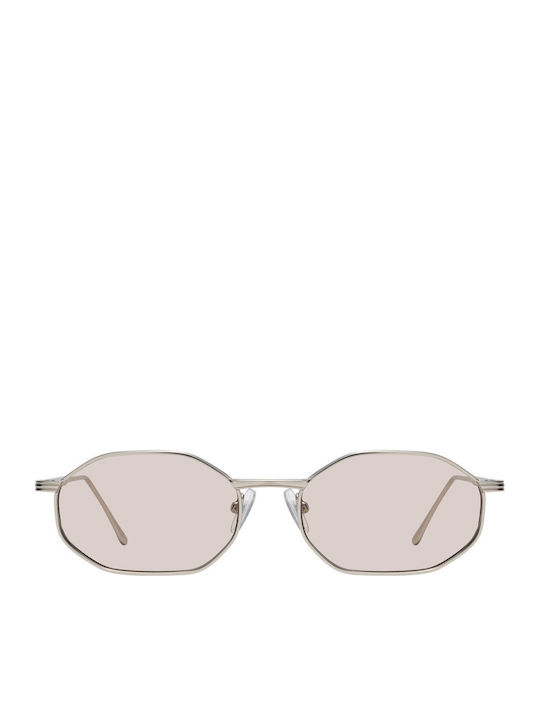 Massa Unisex Sunglasses with Silver Metallic Frame and Beige Mirror Lens SZ-3605c4