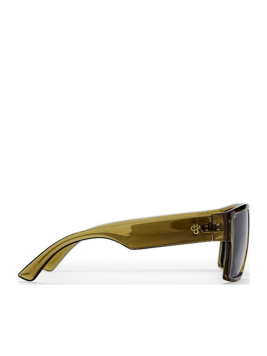 Chpo Miguel Unisex Sunglasses With Green Horn-Rimmed Frame And Green Lens CHPO16133RA