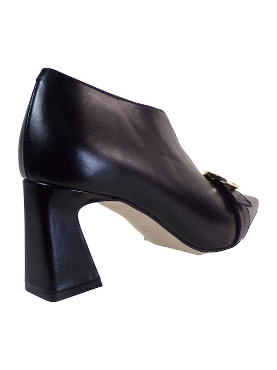 Leather Black Heels