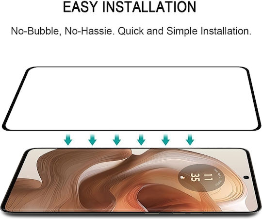 3D Tempered Glass Μαύρο (Motorola Edge 50 Ultra)