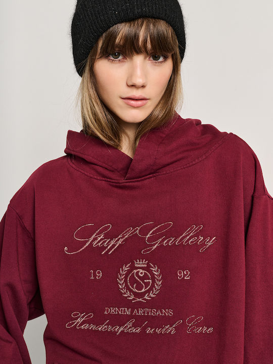 Women's Sweatshirt Hooded Bordeaux