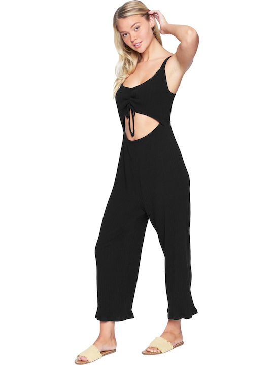 Hurley 'day Tripper' Crop Jumpsuit Γυναικeio 3hdb9191-blk Blk Black