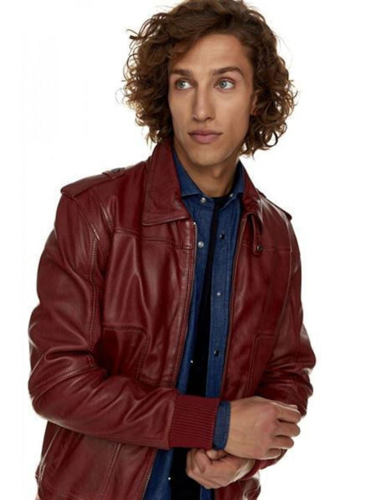 Justin Fur Braun-Rot Herren Jacken