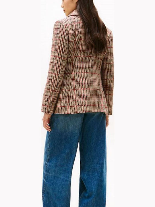 Tommy Hilfiger Damen Blazer Red/grey Check