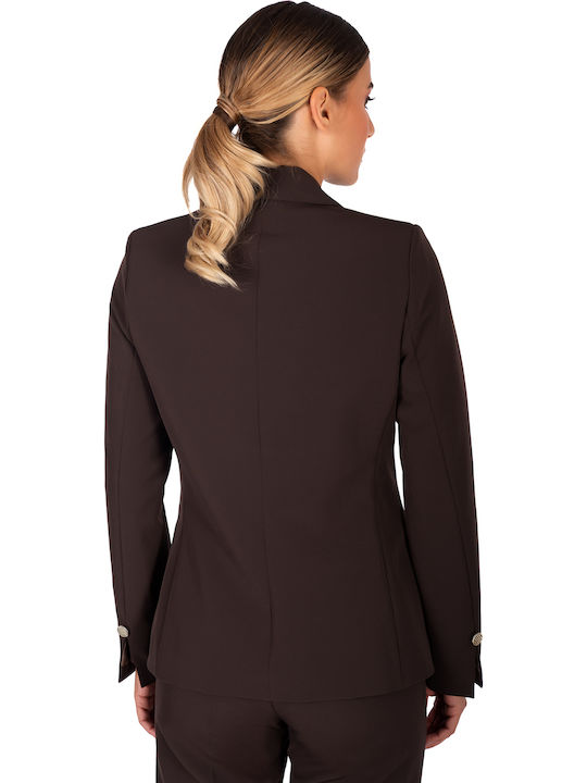 Emporio Grama Women's Blazer Brown
