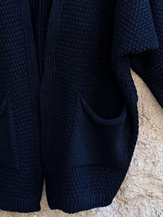 Gestrickte Damenstrickjacke Schwarz